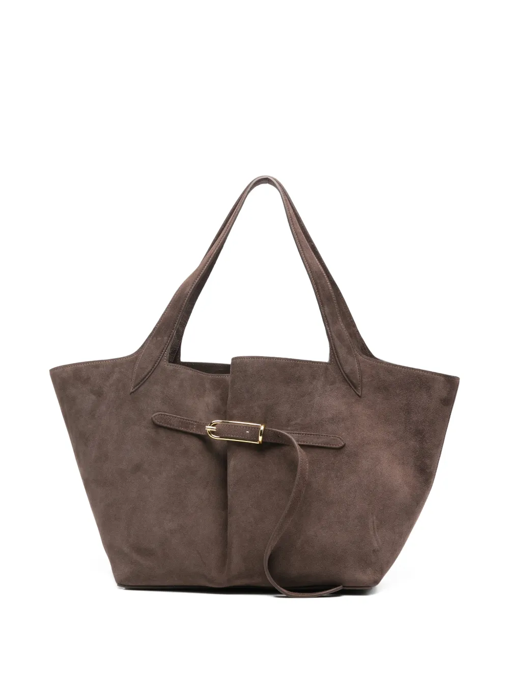 Liffner belted suede tote bag in Brown