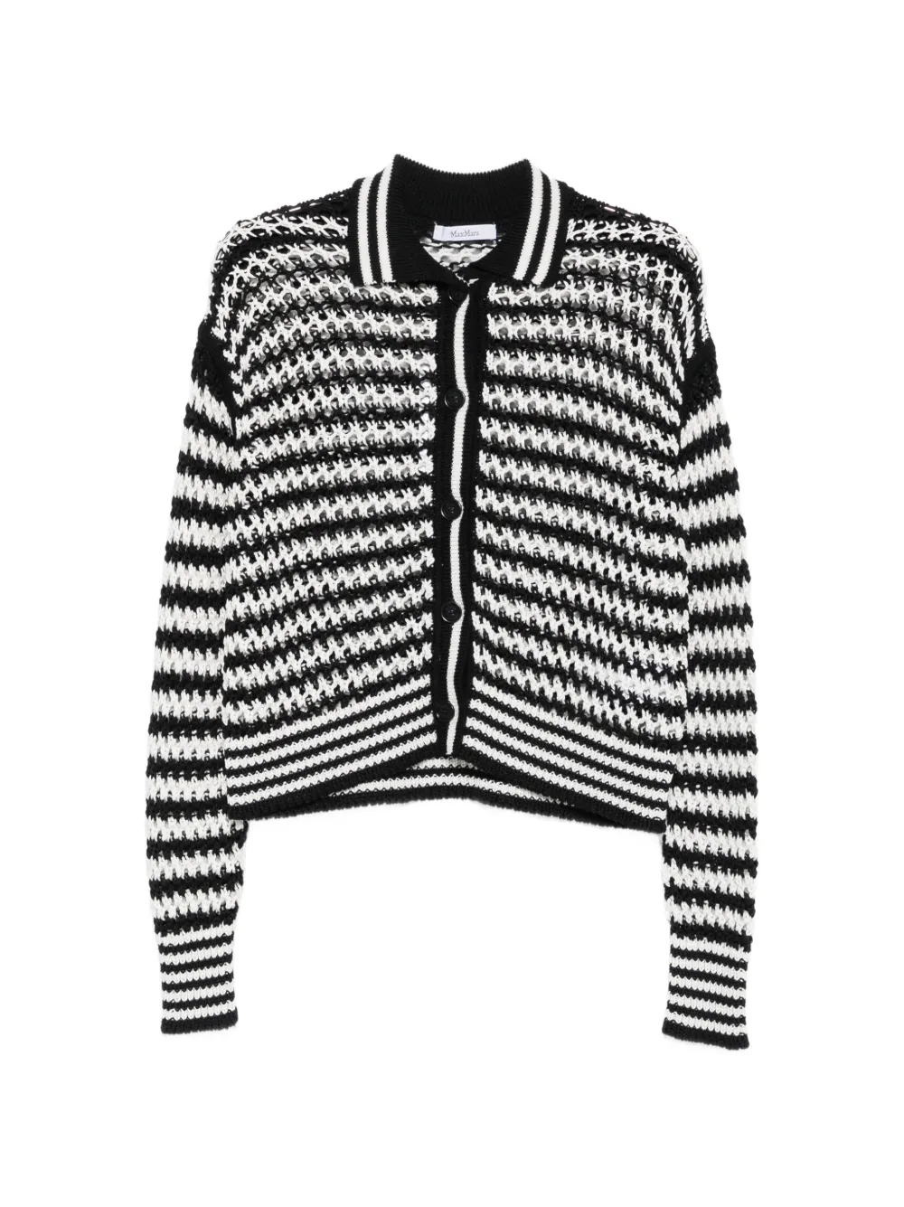 Max Mara Cardigan mit Nadelstreifen - Schwarz