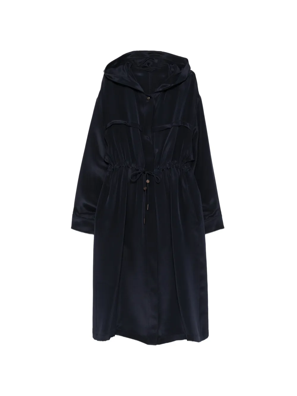 Max Mara drawstring hooded coat - Blue