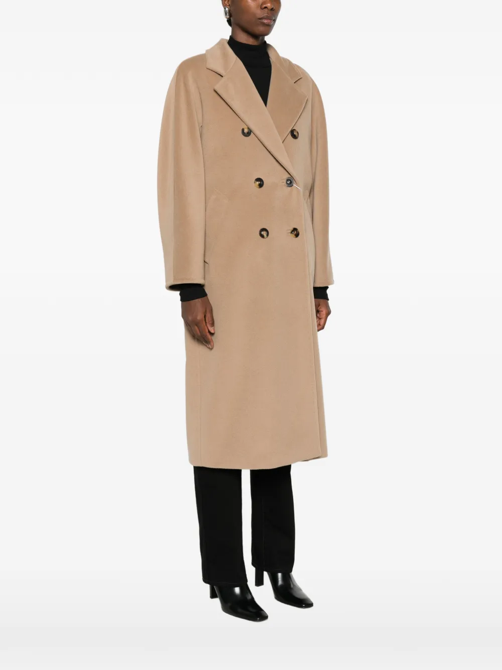  Max Mara Madame Double-breasted Coat - Marrón 
