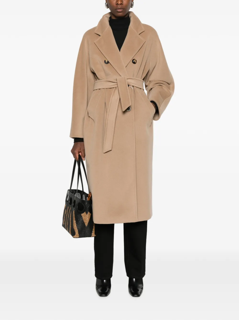  Max Mara Madame Double-breasted Coat - Marrón 