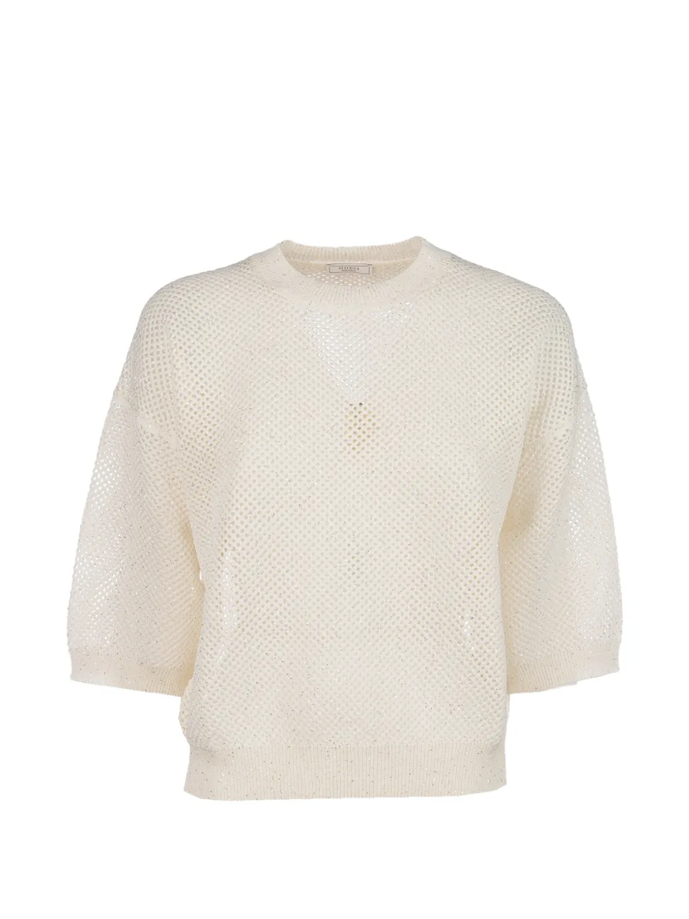 Peserico sequin-embellished open-knit jumper - Toni neutri