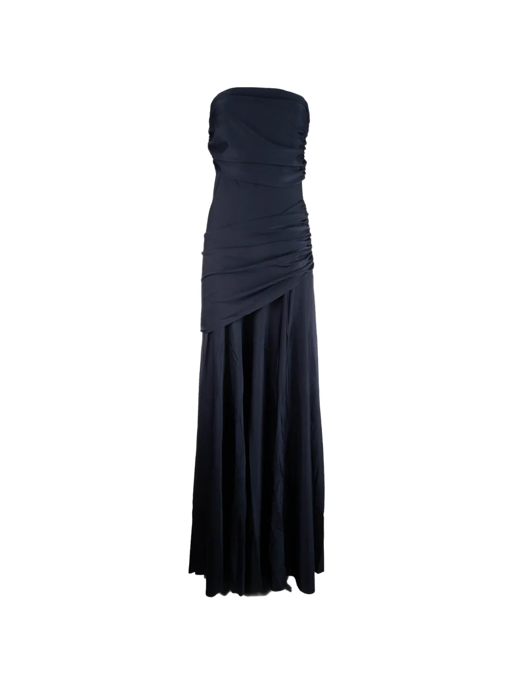 CHIARA BONI La Petite Robe Dilara ruched strapless maxi dress - Blu