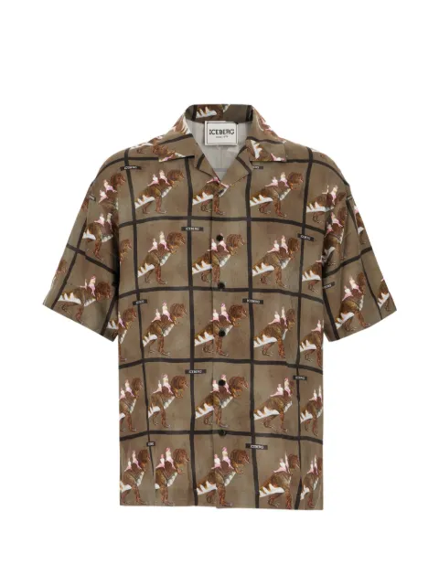 Iceberg dinosaur-print shirt