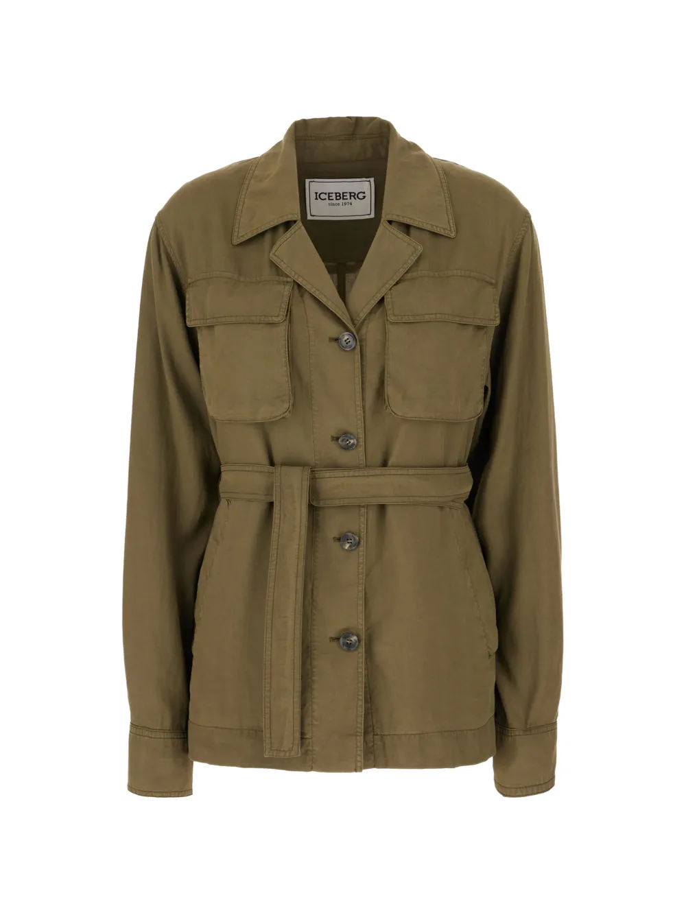 Iceberg belted jacket - Verde