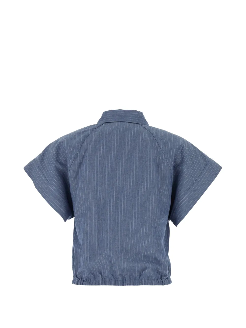 Jacob Cohën Blouse met krijtstreep en elastische taille Blauw
