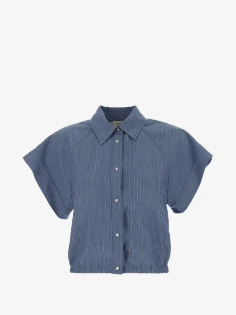 Jacob Cohën pinstripe-pattern elasticated-hem shirt