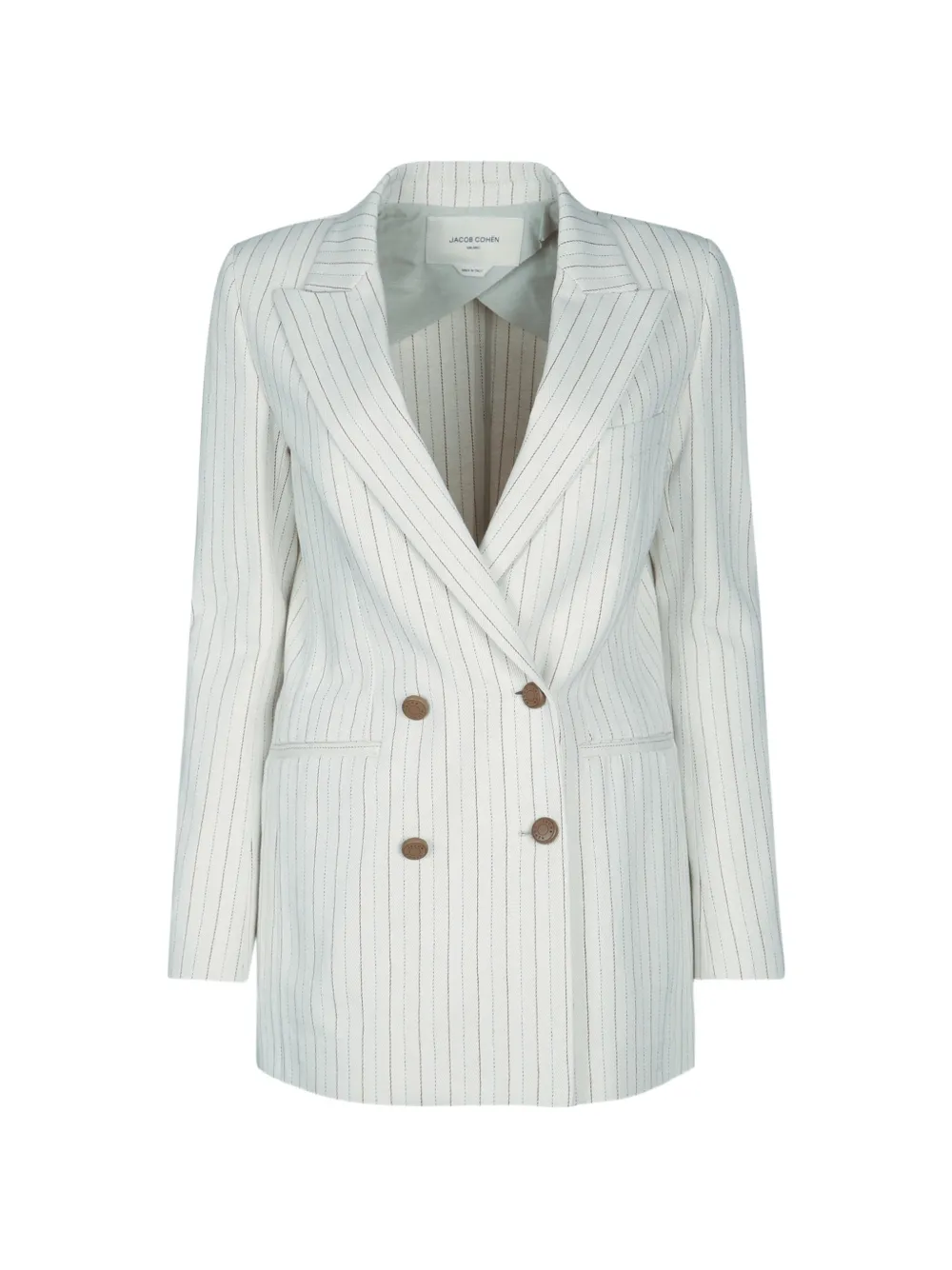 Jacob Cohën double-breasted striped jacket - Neutrals