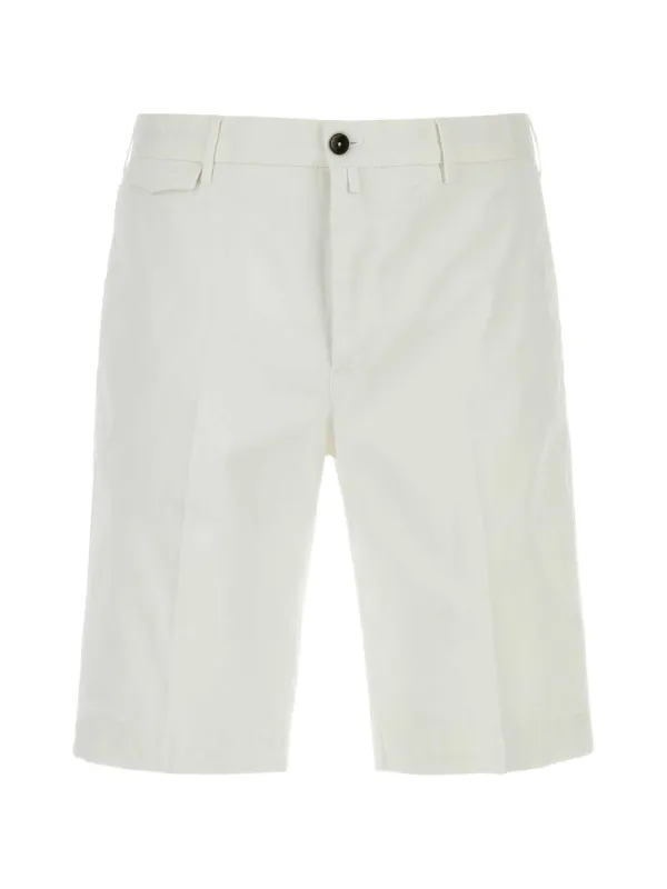 PT Torino Pressed-crease Shorts in White