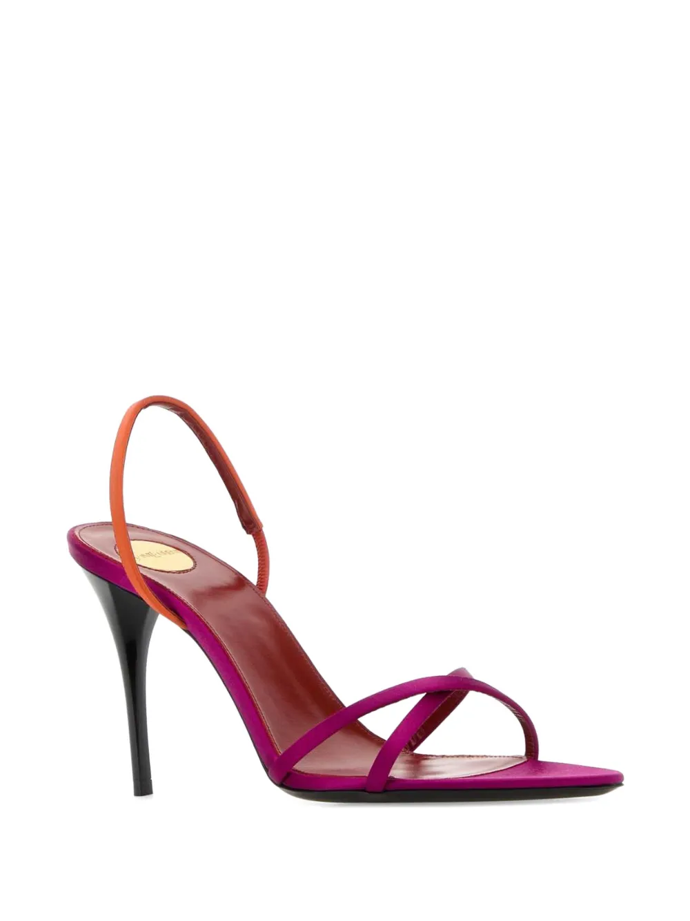 Saint Laurent Justify pointed andals Roze