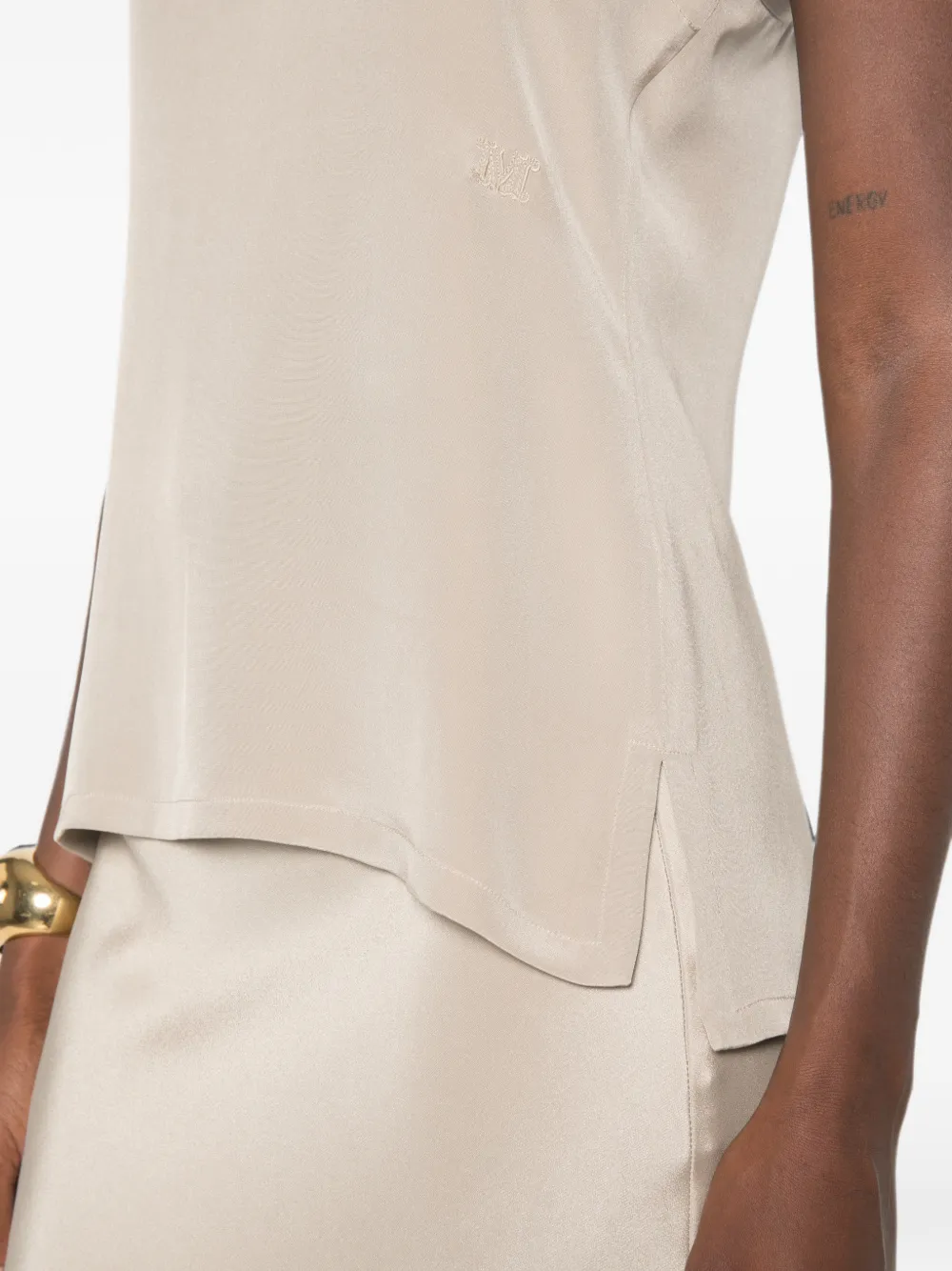 Max Mara Mouwloze top Beige