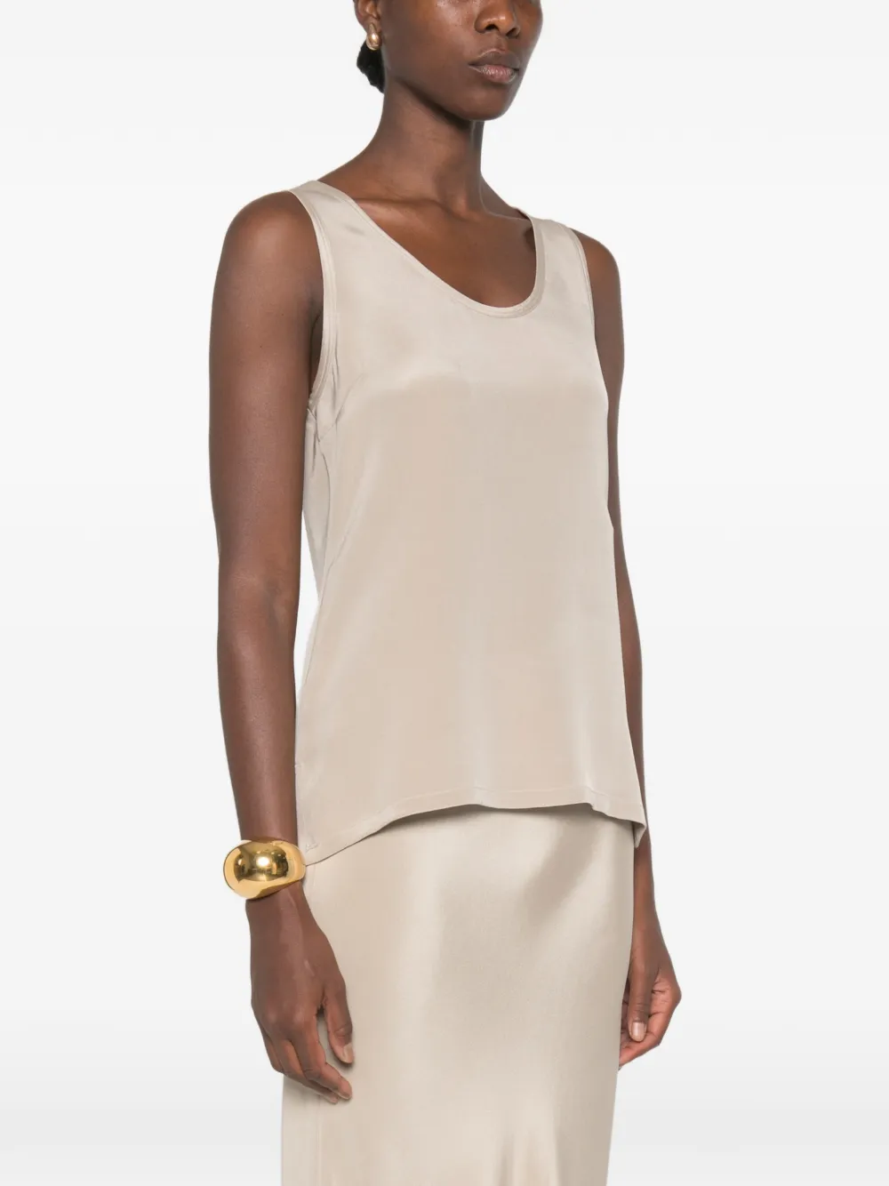 Max Mara Mouwloze top Beige