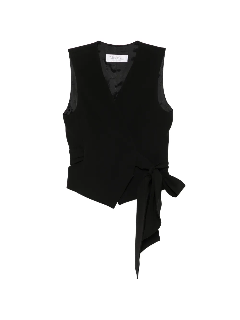 Max Mara wrap-style sleeveless waistcoat - Black