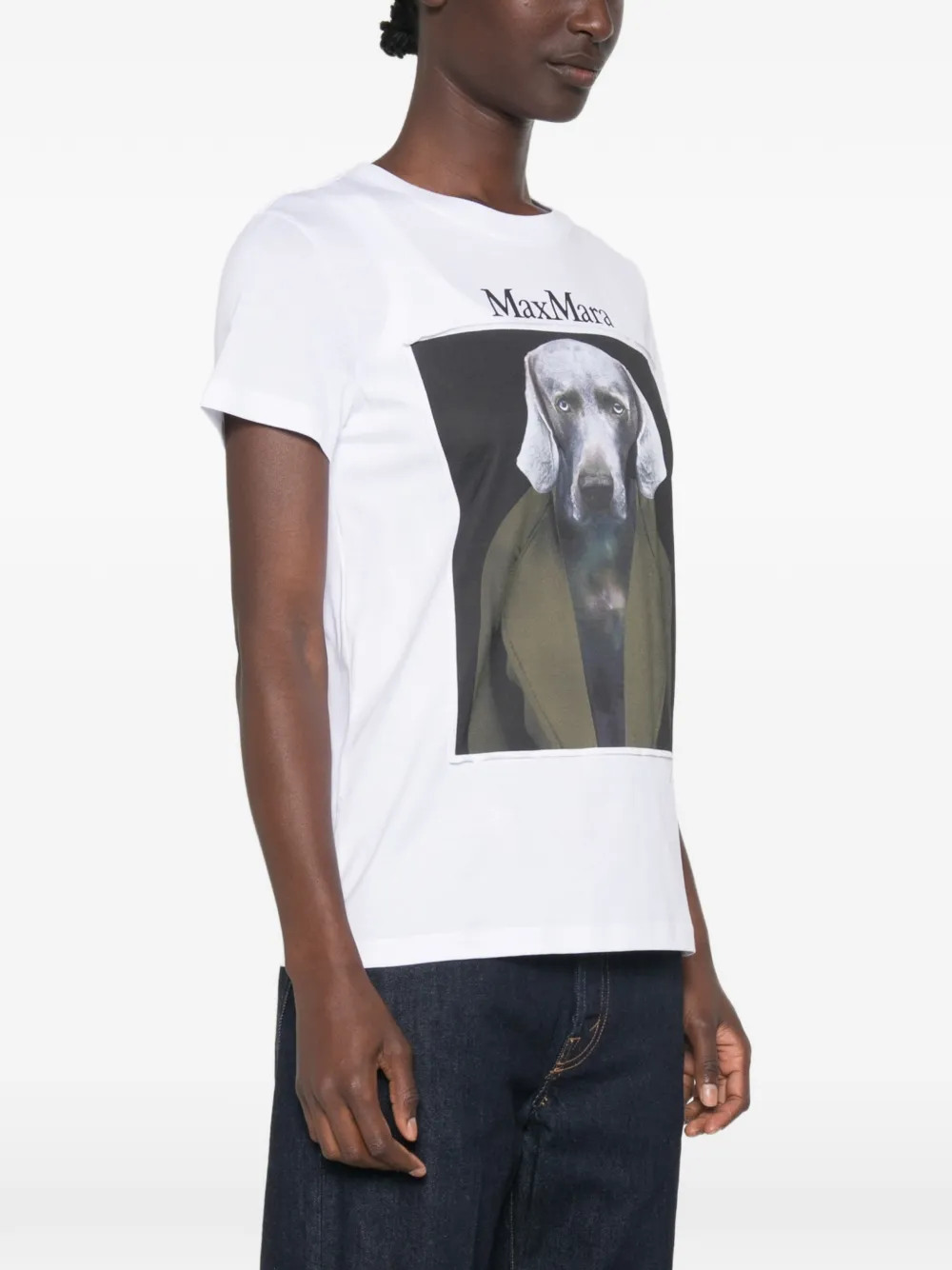 Max Mara Calca T-shirt met grafische print Wit