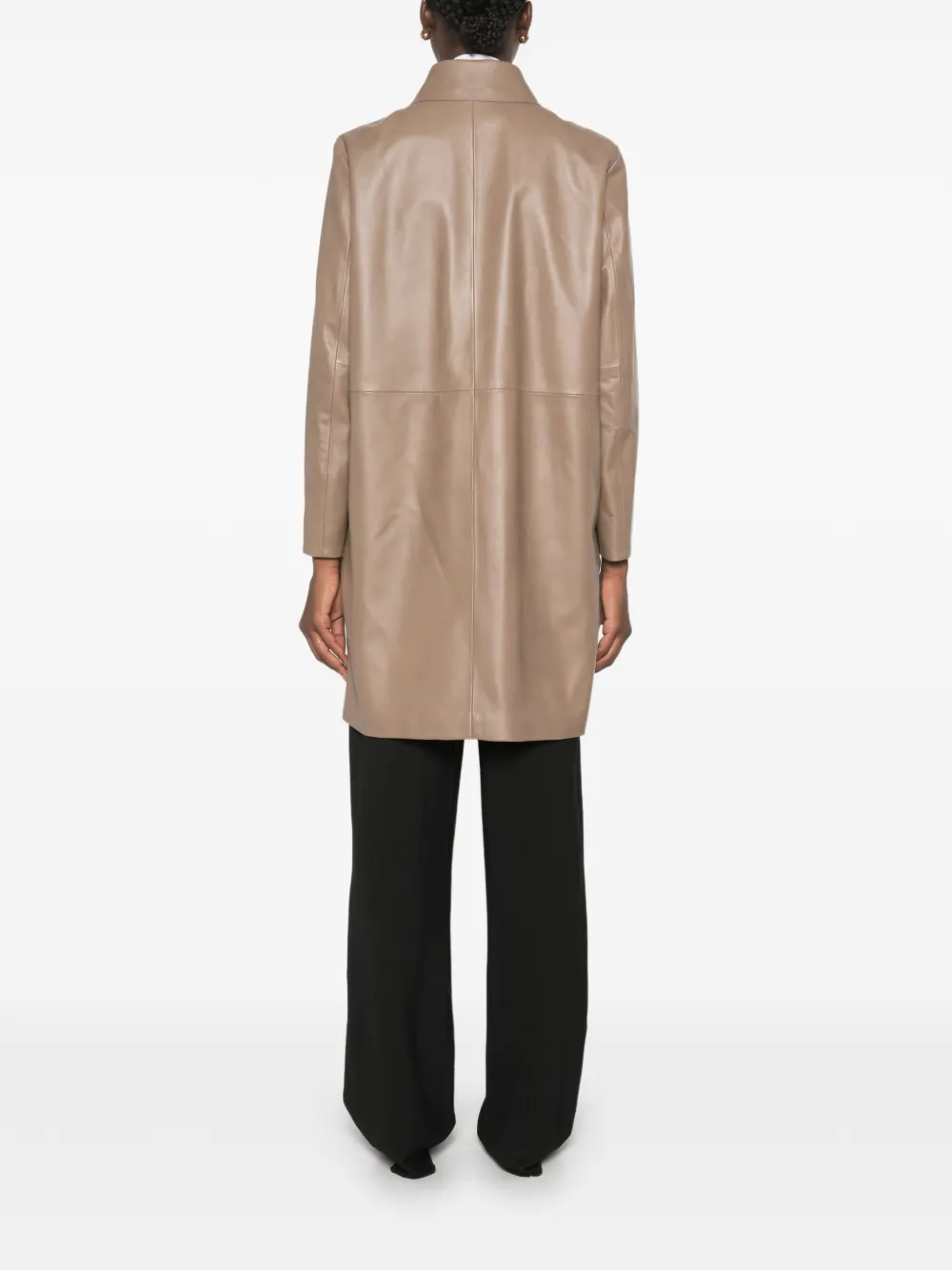 Max Mara Leren jas Beige