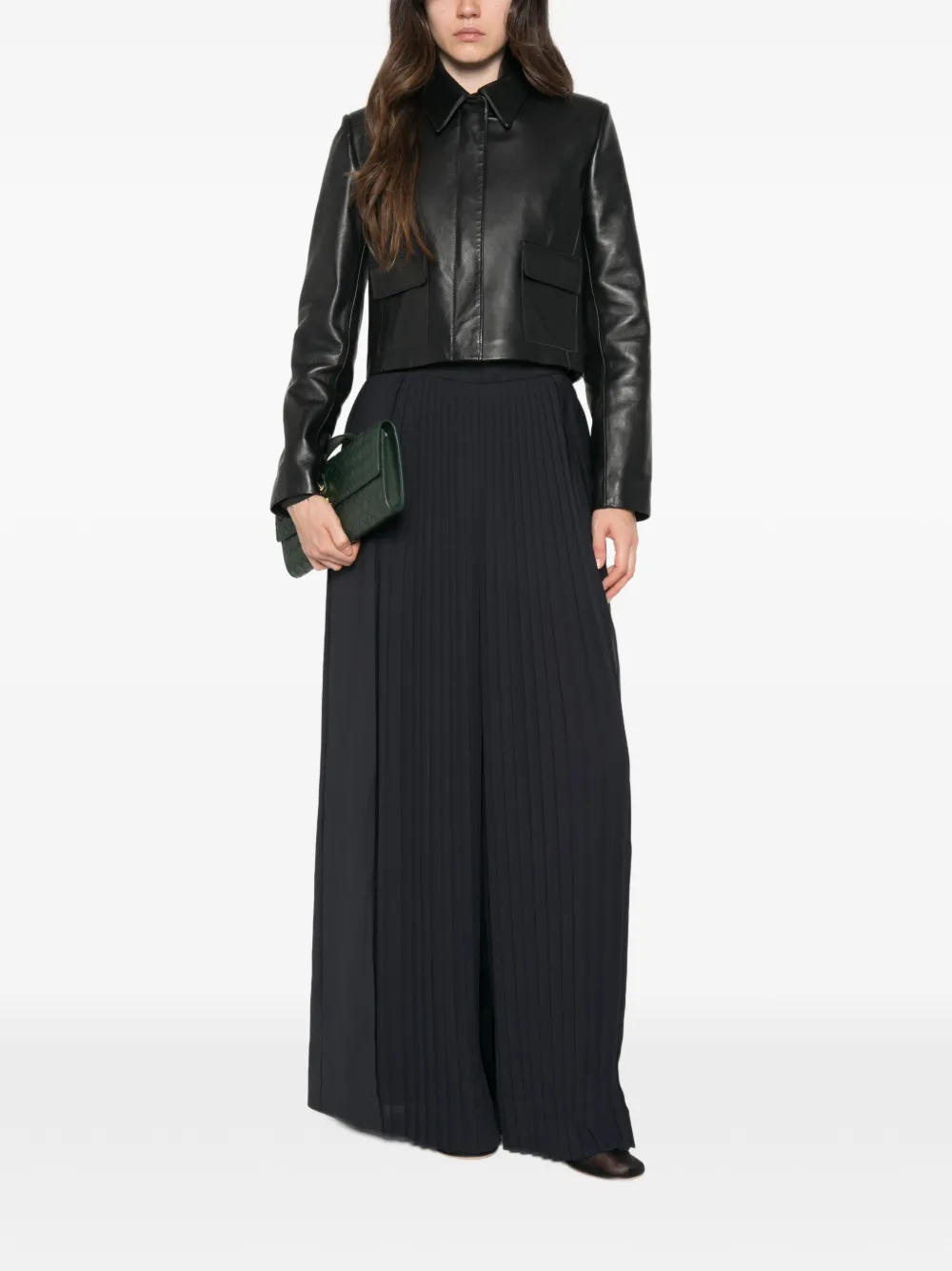 Max Mara Tiglio palazzo broek met plooien Blauw
