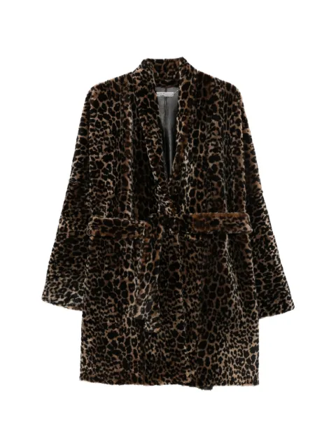 Nour Hammour abrigo Raquel con estampado de leopardo