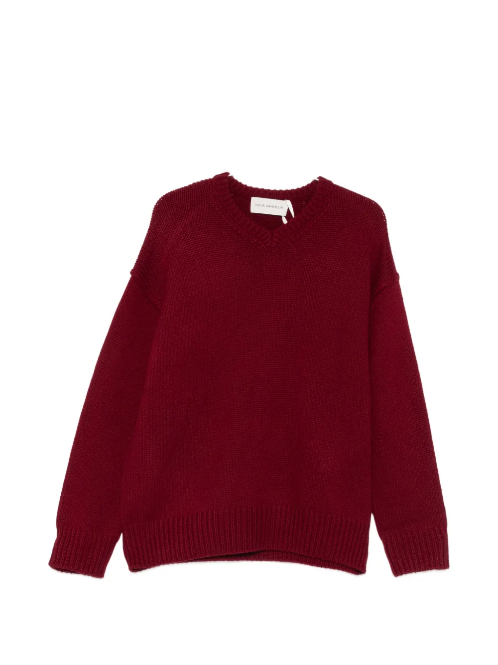 Nour Hammour Jude V-neck sweater - Rosso