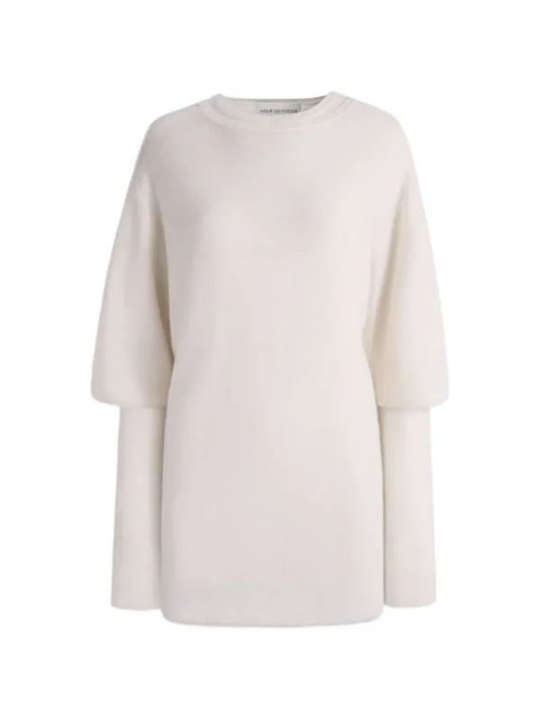 Nour Hammour Cobain Layered Sweater in Neutrals