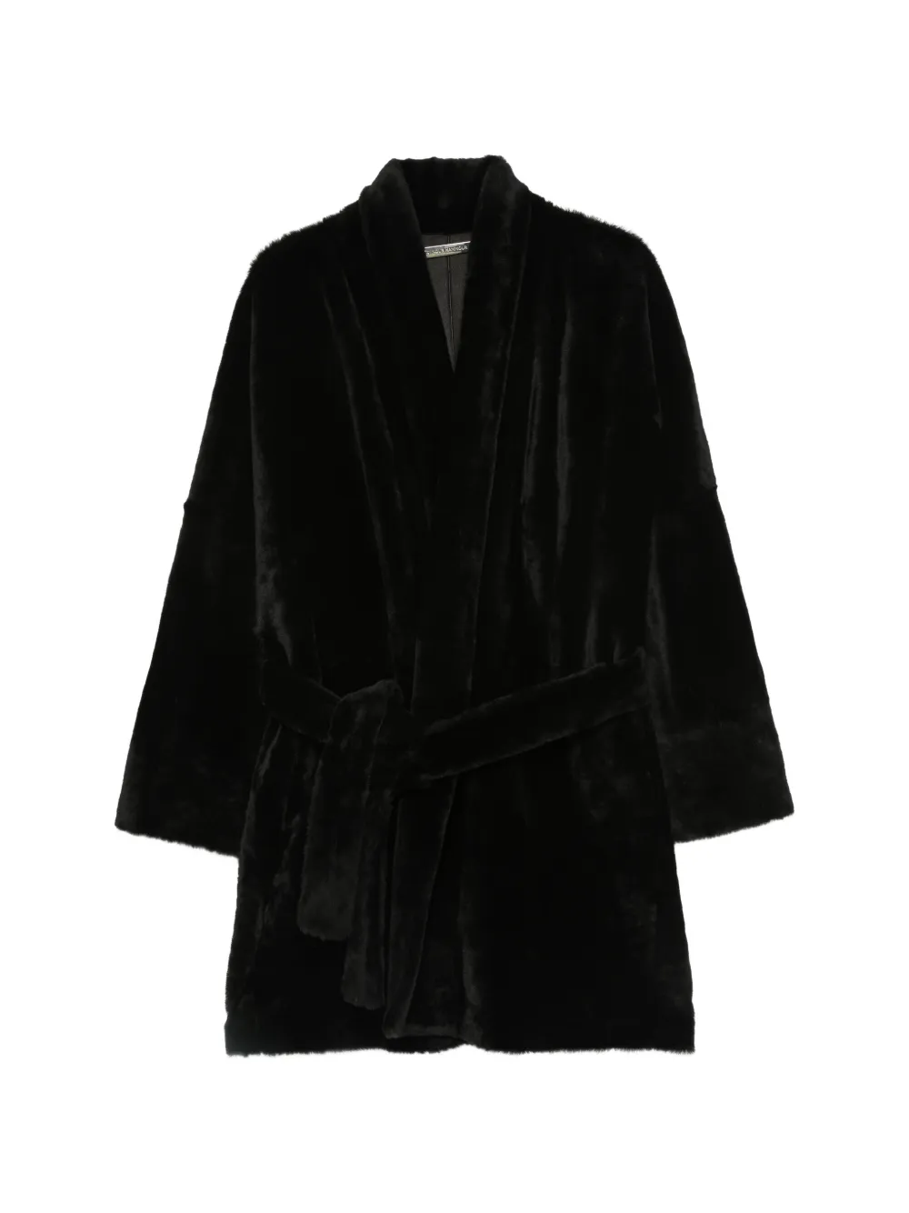 Nour Hammour Raquel belted coat - Nero