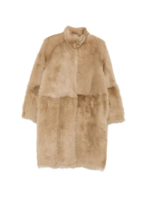 Nour Hammour Mittellanger Shearling-Mantel