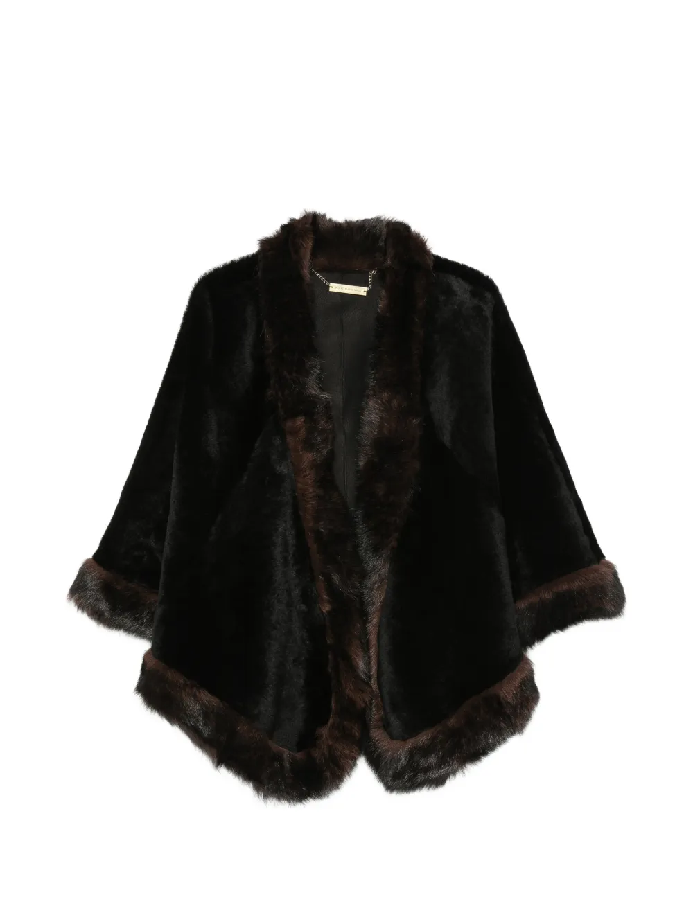 Nour Hammour Olympe leather shawl - Nero