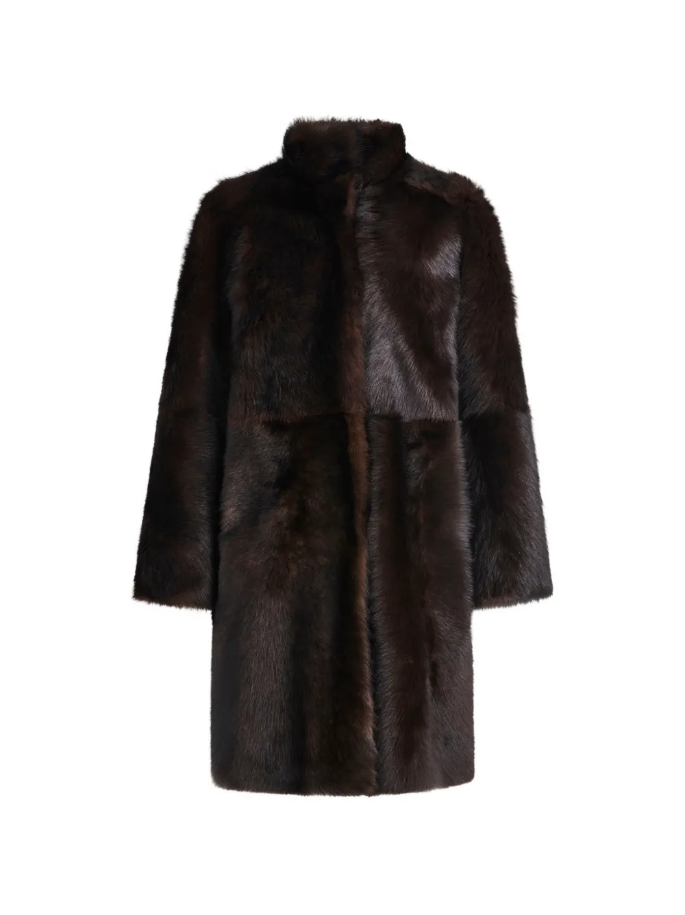 Nour Hammour Blaise faux-fur coat - Marrone