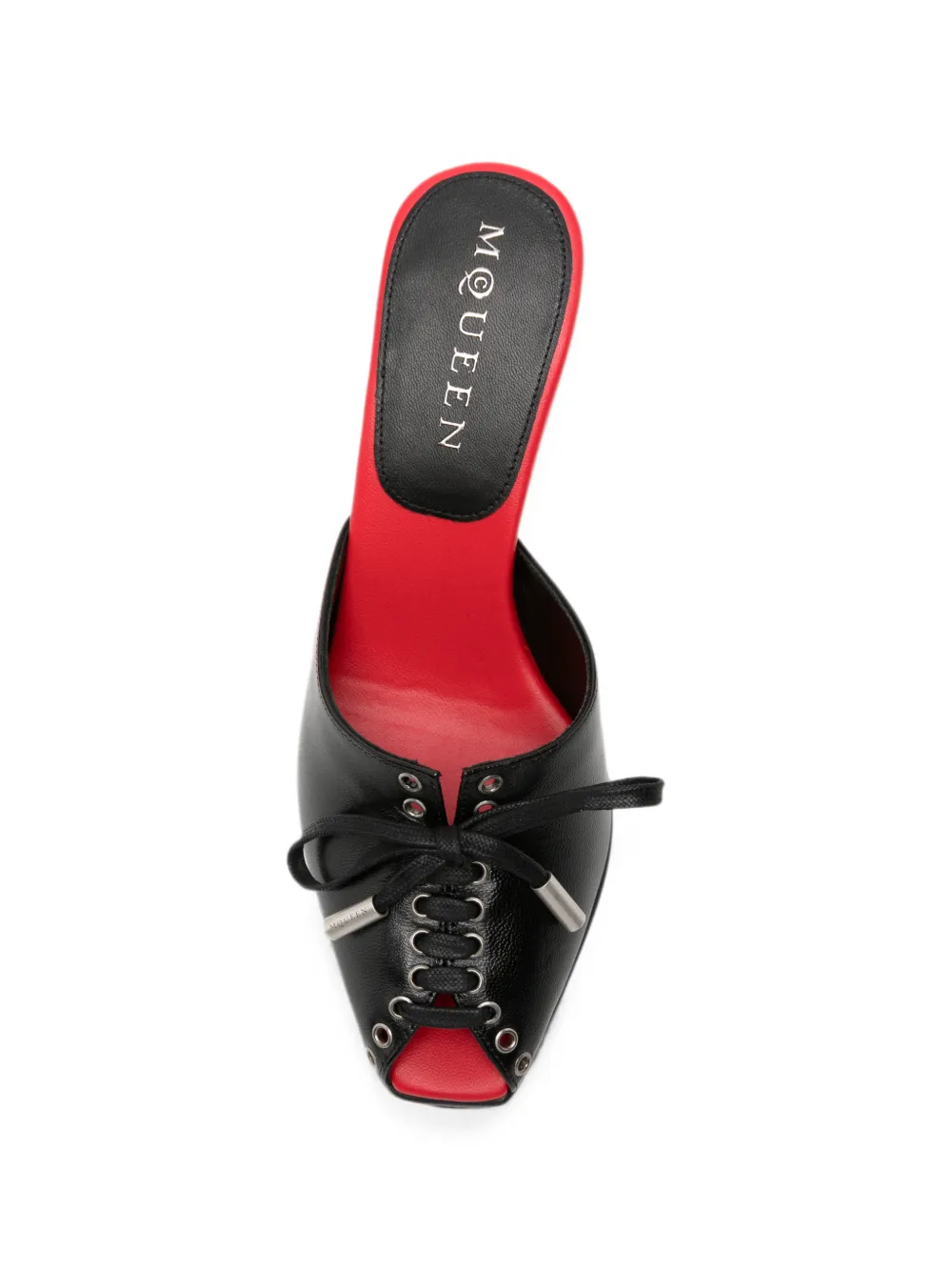 Alexander McQueen lace-up open-toe sandals Zwart