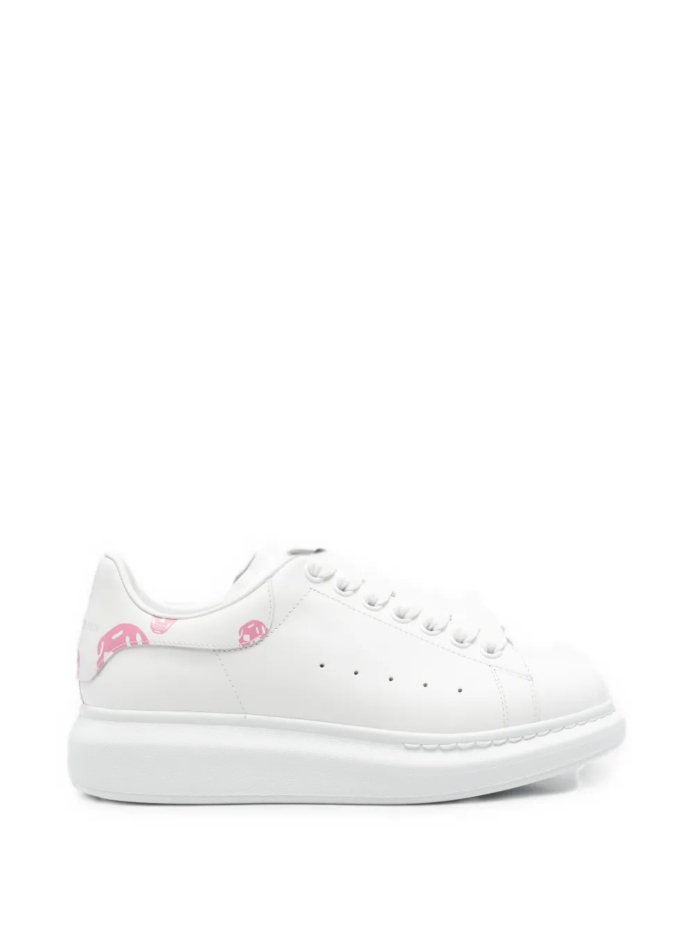 Alexander McQueen skull-print platform sneakers - Weiß