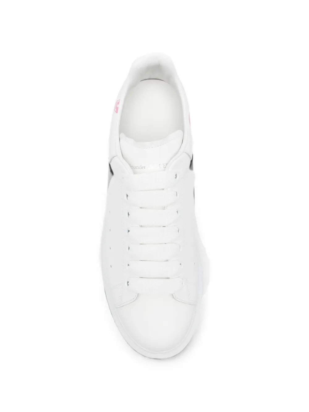 Alexander McQueen skull-print platform sneakers Wit