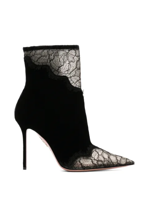 Aquazzura velvet Meadow booties 105