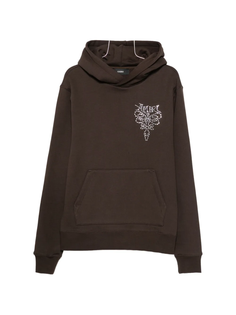 AMIRI Lasso crystal-embellished hoodie - Braun