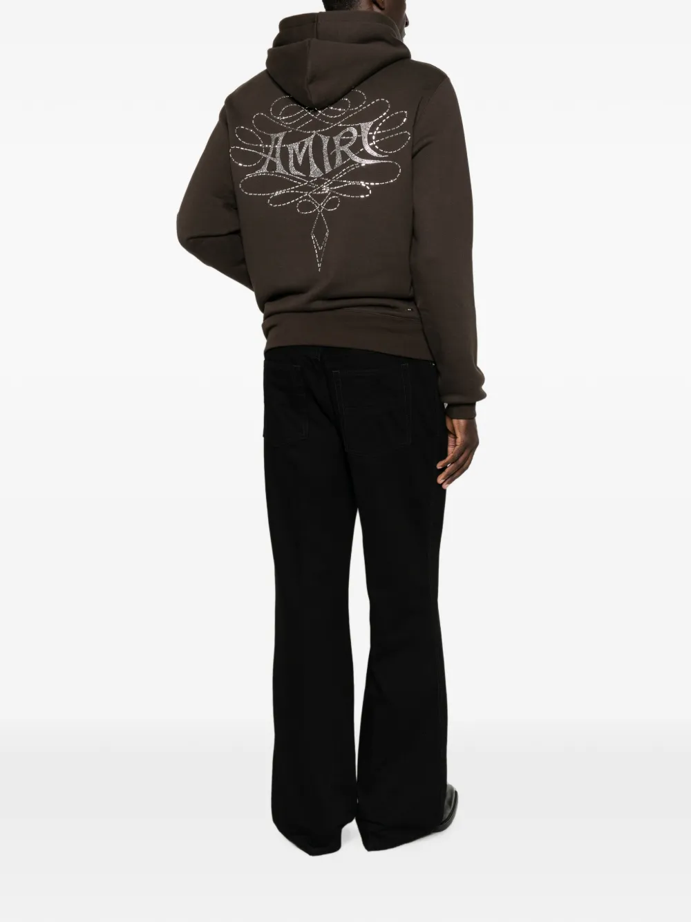 AMIRI Lasso hoodie verfraaid met kristallen Bruin