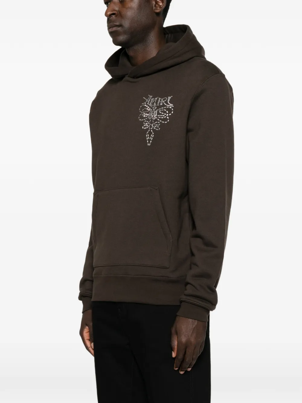 AMIRI Lasso hoodie verfraaid met kristallen Bruin