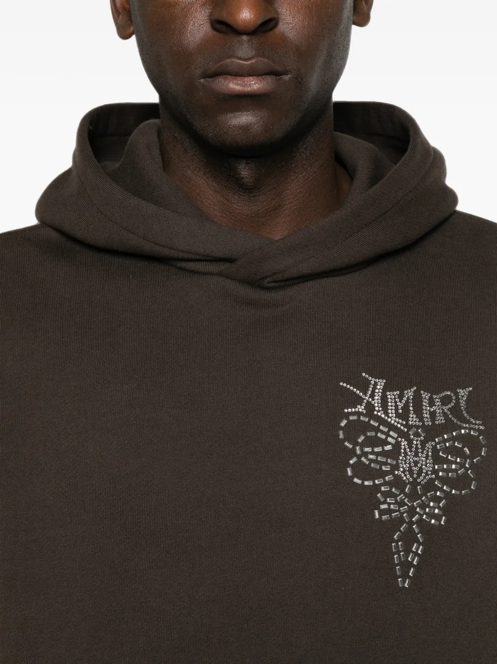 AMIRI Lasso hoodie verfraaid met kristallen Bruin