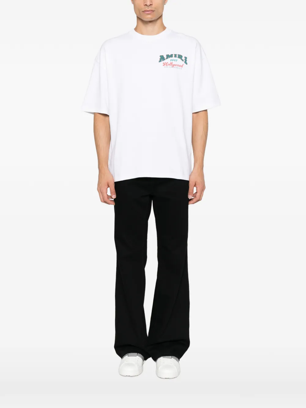 AMIRI logo-print oversized T-shirt - Bianco
