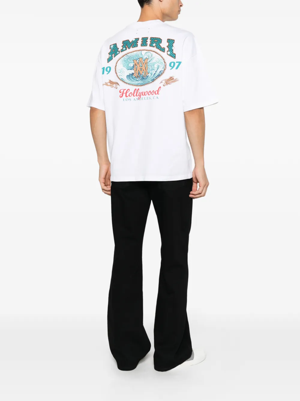 AMIRI Hollywood T-shirt met logoprint Wit