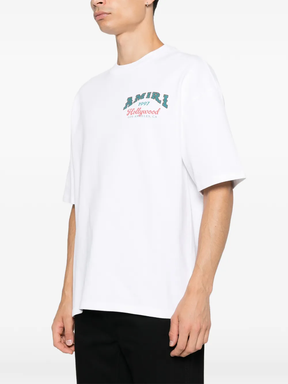 AMIRI Hollywood T-shirt met logoprint Wit