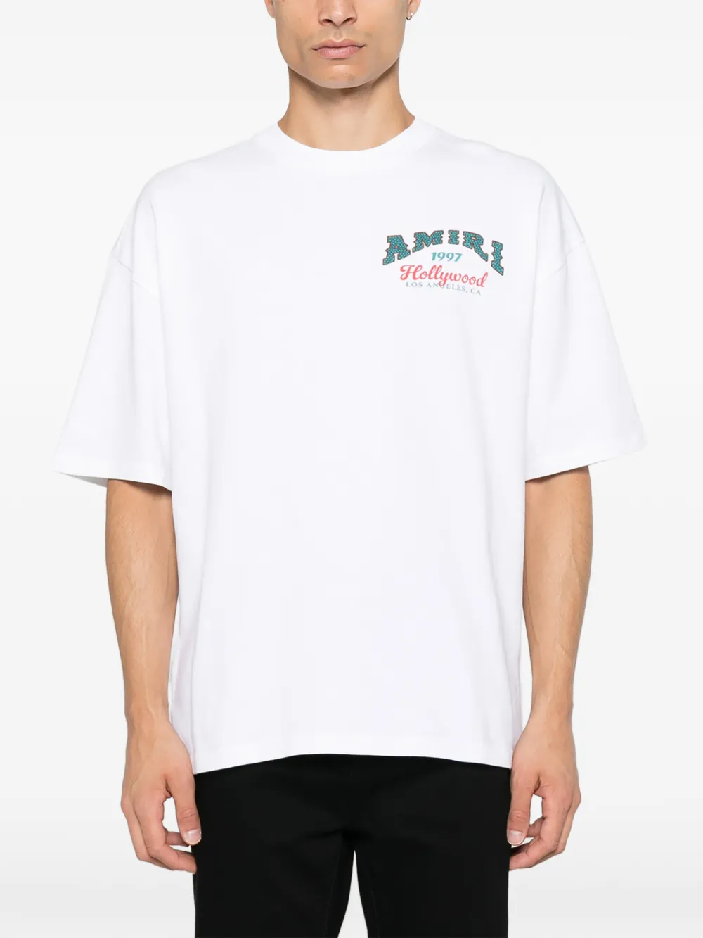 AMIRI Hollywood T-shirt met logoprint Wit
