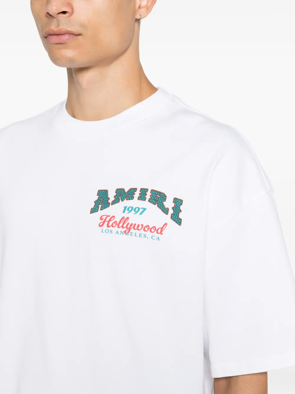 AMIRI Hollywood T-shirt met logoprint Wit