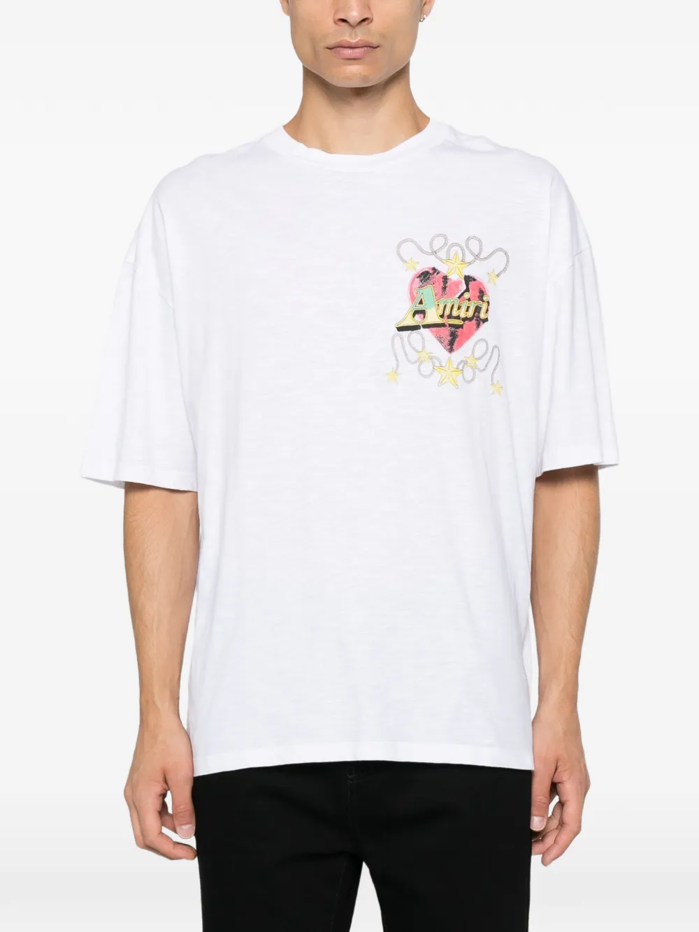 AMIRI logo-embroidered raglan-sleeve sweater - Blu