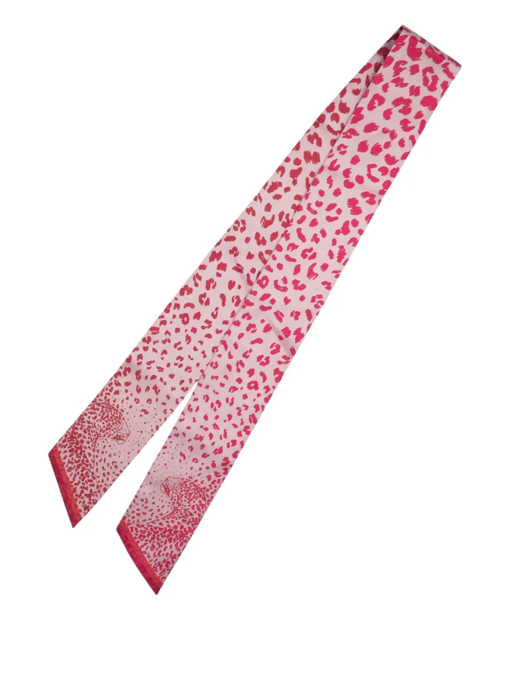 Pre-owned Cartier 2017-2026 Panthere Bandeau Silk Scarf Scarves In Pink