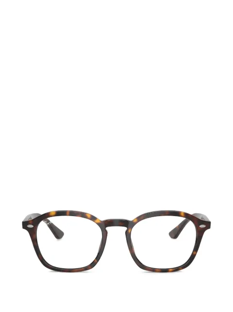 Ray-Ban 톨토이즈셸 이펙트 라운드 프레임 안경