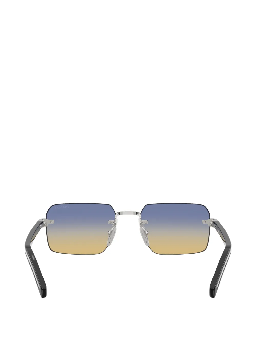 Prada Eyewear Zonnebril met Iconisch plakkaat Zilver