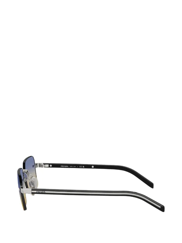 Prada Eyewear Rimless Sunglasses | Silver | FARFETCH