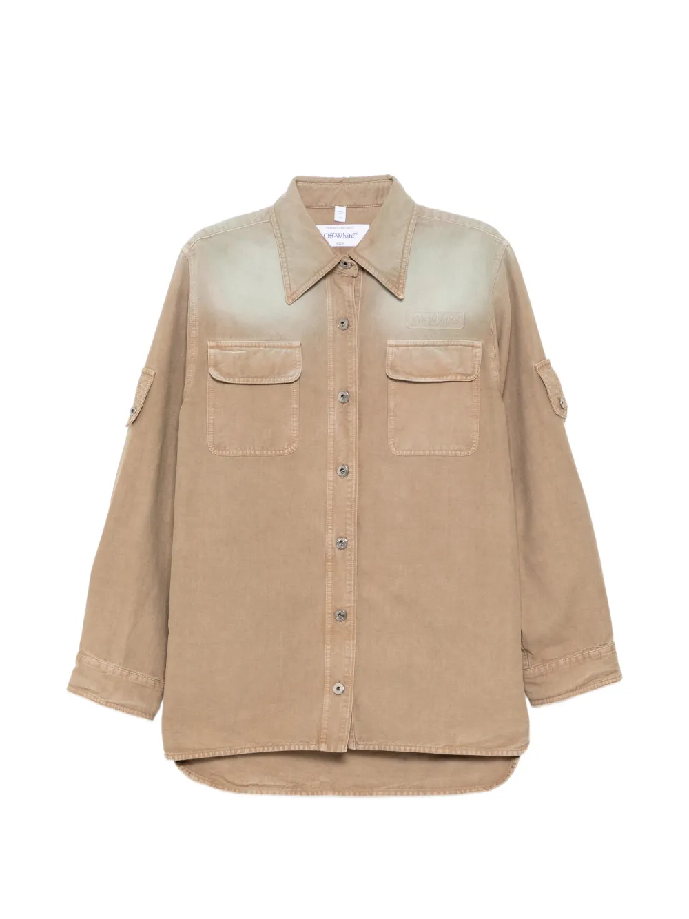 Off-White Spray shirt jacket - Braun
