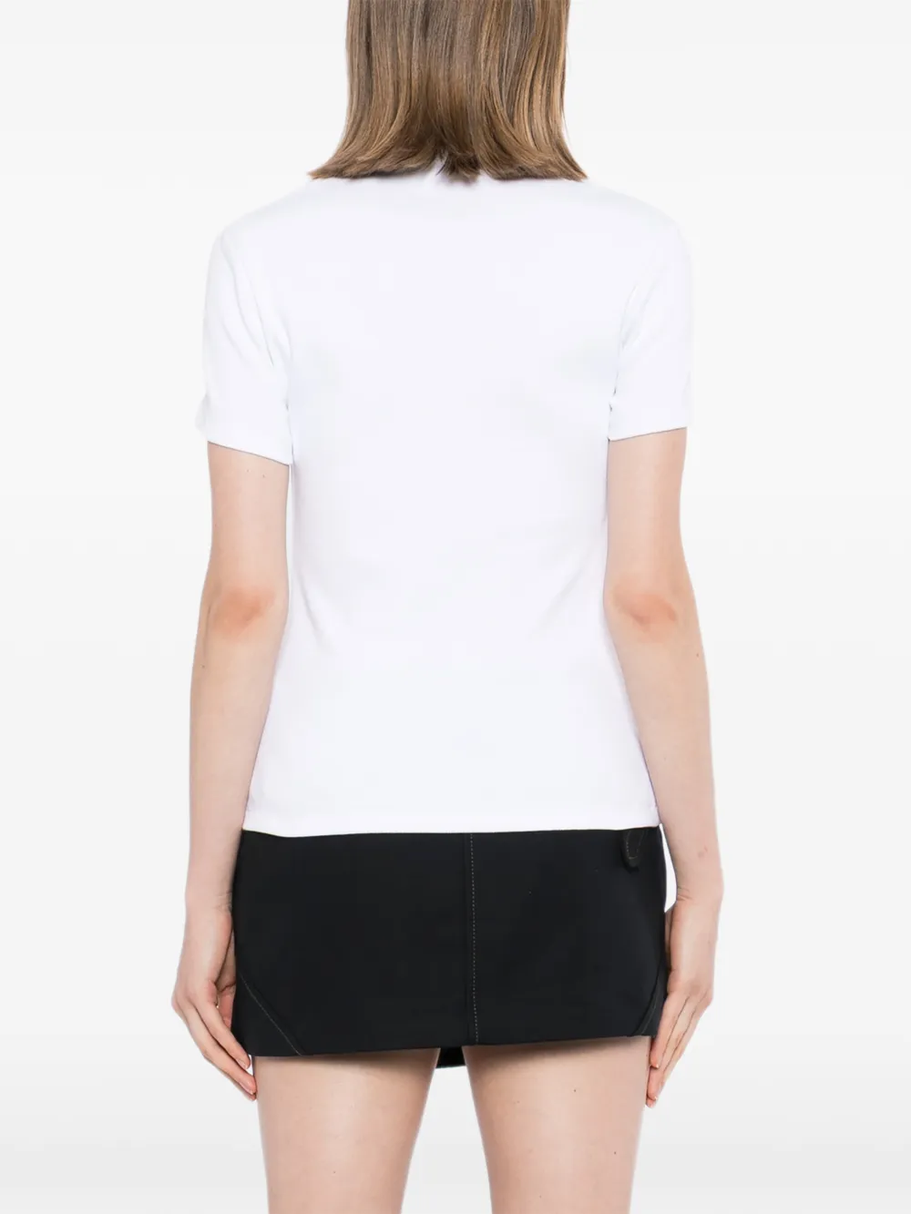 Off-White Off Stamp geribbeld T-shirt Wit