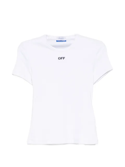 Off-White off stamp ribbed T-shirt