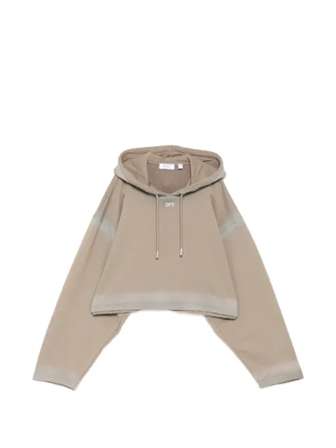 Off-White spray-effect logo stamped hoodie