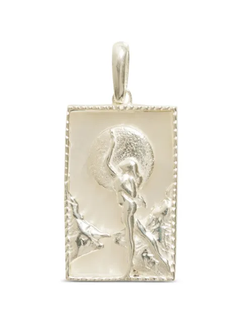 FREYA ROSE rectangle woman moon pendant